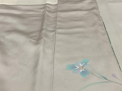 平和屋着物●訪問着 作家物 手描き 草花文 暈し染め 正絹 逸品 AAAX0726zg