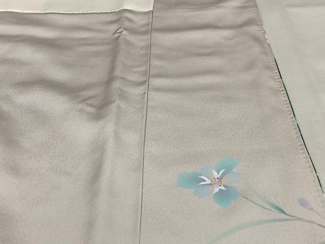 平和屋着物●訪問着 作家物 手描き 草花文 暈し染め 正絹 逸品 AAAX0726zg
