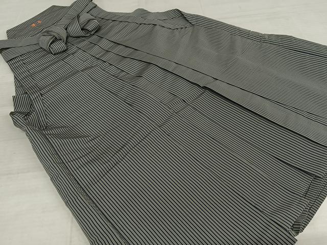 平和屋着物●男性 馬乗り袴 縞 正絹 逸品 AAAX0744zg