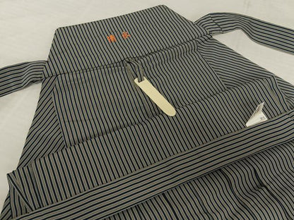 平和屋着物●男性 馬乗り袴 縞 正絹 逸品 AAAX0744zg