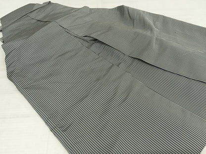 平和屋着物●男性 馬乗り袴 縞 正絹 逸品 AAAX0744zg
