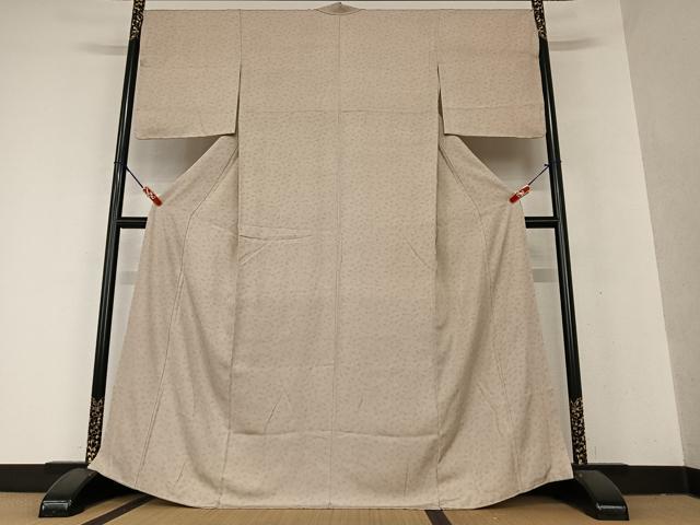 平和屋着物●現代の名工　根橋秀治　東京染　江戸小紋　舞扇文　正絹　逸品　AAAX0761zg