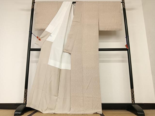 平和屋着物●現代の名工　根橋秀治　東京染　江戸小紋　舞扇文　正絹　逸品　AAAX0761zg