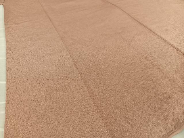 平和屋着物●上質な色無地 蘇芳色 鬼しぼ縮緬 正絹 逸品 AAAX0762zg