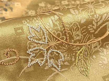 平和屋着物●訪問着 手描き 絞り 中国三大刺繍 スワトウ刺繍 汕頭刺繍 相良刺繍 更紗花間道 暈し染め 金彩 正絹 逸品 AAAX0777zg