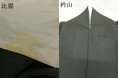 平和屋着物●本加賀友禅作家 西川健一 黒留袖 風景花松文 暈し染め 正絹 逸品 AAAX0783zg