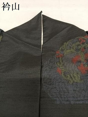 平和屋着物●上質な紬 鳳凰花文 正絹 逸品 AAAX0792zg