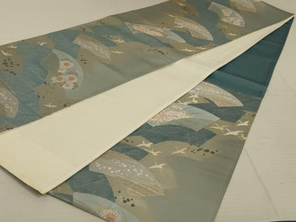 平和屋着物◎六通柄袋帯　珀聖南山錦　金糸　正絹　逸品　AAAX0820ou