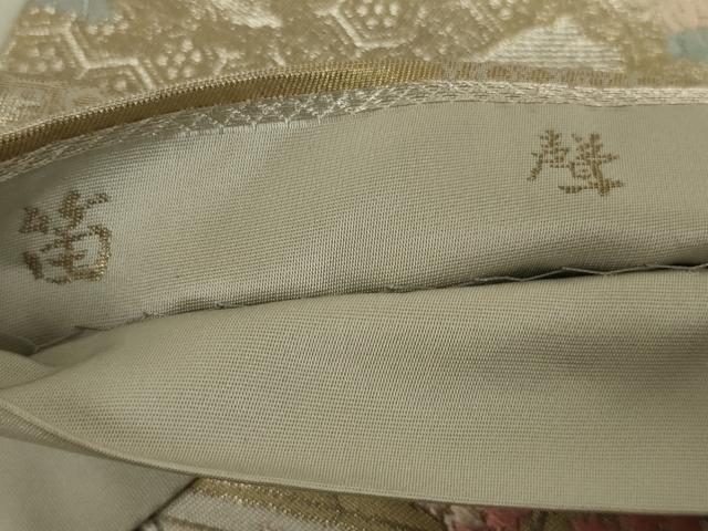 平和屋着物◎六通柄袋帯 唐織 笛聲 金銀糸 正絹 逸品 AAAX0822ou