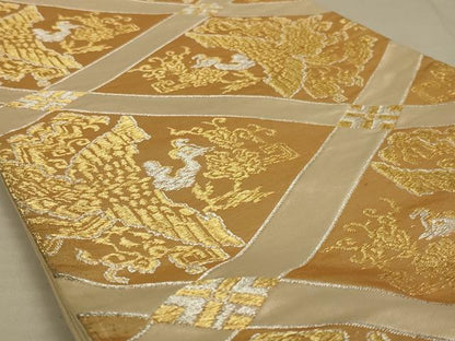 平和屋着物◎六通柄袋帯 鳳凰花文 金銀糸 正絹 逸品 AAAX0825ou