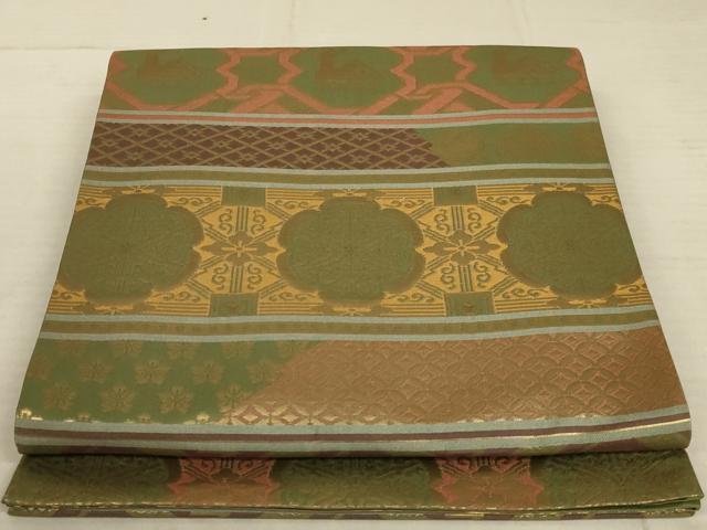 平和屋着物◎六通柄袋帯 名物裂 正絹 逸品 AAAX0828ou