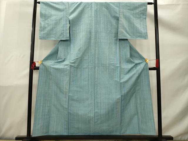 平和屋着物▽上質な紬 単衣 立涌文 正絹 逸品 AAAX1626sx