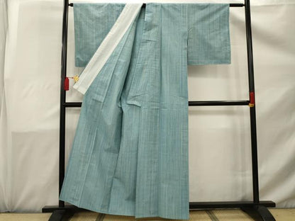 平和屋着物▽上質な紬 単衣 立涌文 正絹 逸品 AAAX1626sx