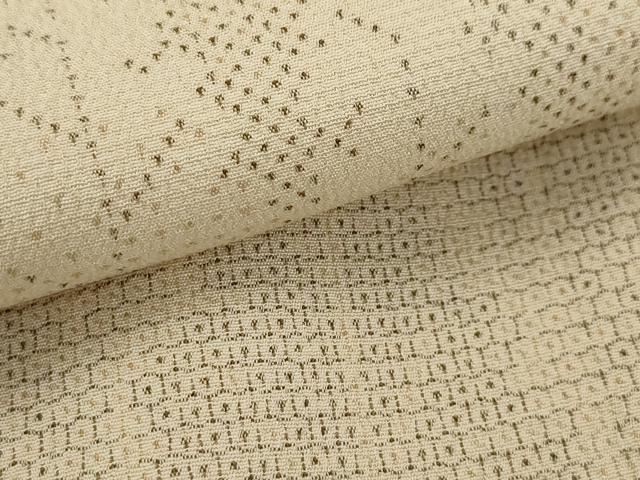 平和屋着物▽訪問着　本塩沢　単衣　110亀甲　樹林文　正絹　逸品　AABK0388ck