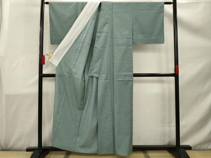 平和屋着物▽上質な紬 単衣 間道 正絹 逸品 AAAX1629sx