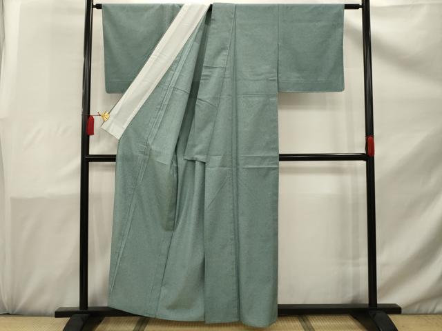 平和屋着物▽上質な紬 単衣 間道 正絹 逸品 AAAX1629sx
