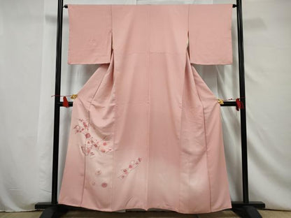 平和屋着物■色留訪問着　相良刺繍　束ね熨斗花文　正絹　逸品　AAAX1921nf