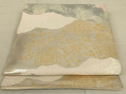 平和屋着物◎六通柄袋帯 道長更紗花文 正絹 逸品 AAAX1996ou