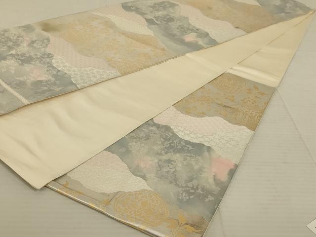 平和屋着物◎六通柄袋帯 道長更紗花文 正絹 逸品 AAAX1996ou