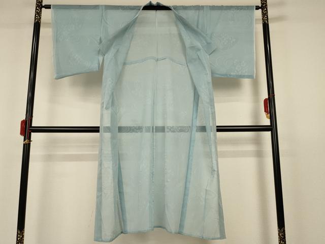 平和屋着物＊夏物 長襦袢 流水草花紋紗 洗える着物 逸品 AAAZ8518jd