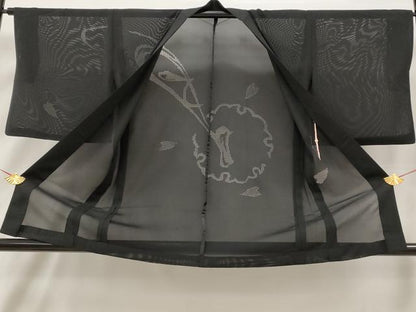 平和屋着物▽羽織　スリーシーズン　春夏秋　塵除け　絽　雪輪花文　正絹　逸品　AAAX2908st