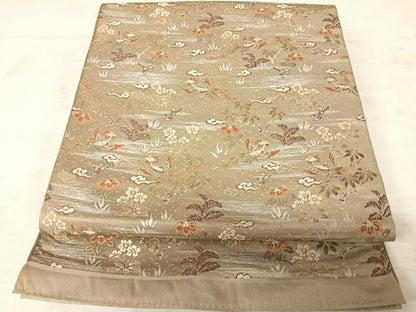 平和屋着物◎六通柄袋帯 鳳凰花文 金銀糸 正絹 逸品 AAAX3063yx