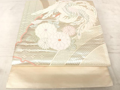 平和屋着物◎西陣 六通柄袋帯 唐織 鳳凰花文 金銀糸 正絹 逸品 AAAX3104yx