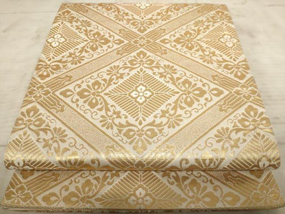 平和屋着物◎六通柄袋帯 天井花文 金糸 正絹 逸品 AAAX4112dt