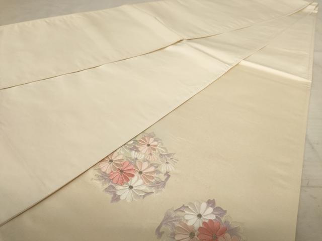 平和屋着物◎西陣 太鼓柄袋帯 刺繍 梅 花 銀糸 正絹 逸品 AAAX4117dt