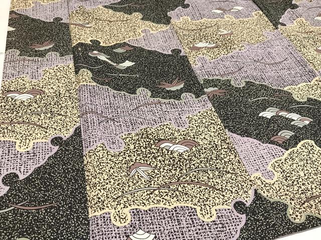 平和屋着物●上質な小紋 雪輪笹青海波 正絹 逸品 AAAX4165ph