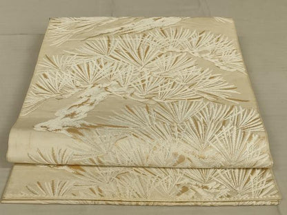 平和屋着物◎六通柄袋帯 唐織 老松文様 金糸 正絹 逸品 AAAX4221ou