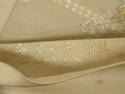 平和屋着物◎六通柄袋帯 唐織 老松文様 金糸 正絹 逸品 AAAX4221ou