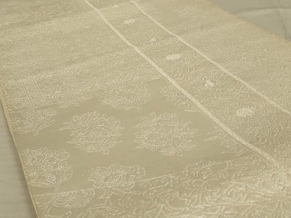 平和屋着物◎全通柄袋帯 花間道 銀糸 正絹 逸品 AAAX4229ou