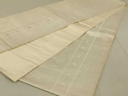 平和屋着物◎全通柄袋帯 花間道 銀糸 正絹 逸品 AAAX4229ou