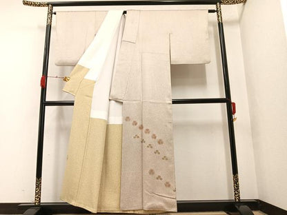 平和屋着物■豪華色留袖 作家物 舞花文 金彩 正絹 逸品 AAAX5023ph