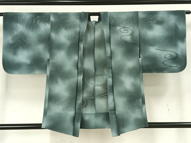 平和屋着物▽羽織 スリーシーズン 春夏秋 塵除け 絽 流水文 暈し染め 正絹 逸品 未使用 AAAX5104fy