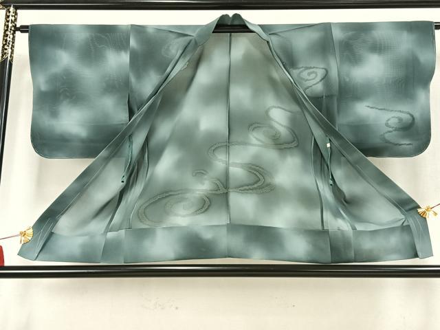 平和屋着物▽羽織 スリーシーズン 春夏秋 塵除け 絽 流水文 暈し染め 正絹 逸品 未使用 AAAX5104fy