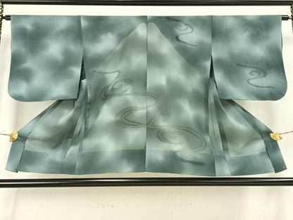 平和屋着物▽羽織 スリーシーズン 春夏秋 塵除け 絽 流水文 暈し染め 正絹 逸品 未使用 AAAX5104fy