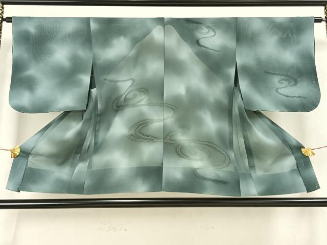 平和屋着物▽羽織 スリーシーズン 春夏秋 塵除け 絽 流水文 暈し染め 正絹 逸品 未使用 AAAX5104fy