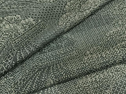 平和屋着物＊夏物　小紋　紗　風景文　黒地　洗える着物　AAAX5297fy