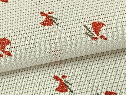 平和屋着物＊夏物 小紋 絽 花尽くし 洗える着物 AAAX5510fy
