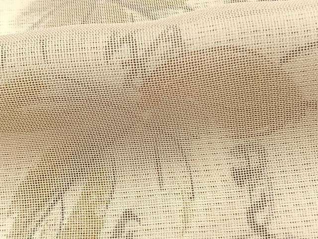 平和屋着物▽訪問着　無双　紗袷　紗×紗　手描き　カラスウリ　正絹　逸品　AAAX5654fy