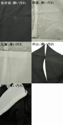 平和屋着物■豪華黒留袖 桧扇飛鶴花文 金彩 正絹 逸品 AAAX5728cs