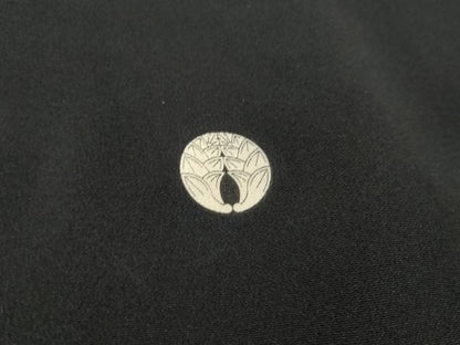 平和屋着物■豪華黒留袖 桧扇飛鶴花文 金彩 正絹 逸品 AAAX5728cs