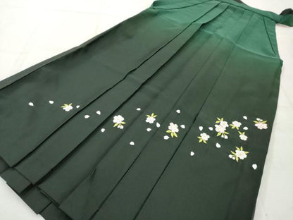 平和屋着物●女性　行灯袴　刺繍　舞花文　暈し染め　金糸　卒業式　洗える着物　AAAX5848cs
