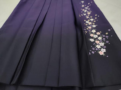 平和屋着物●女性　行灯袴　刺繍　舞花文　暈し染め　金糸　卒業式　洗える着物　AAAX5859cs