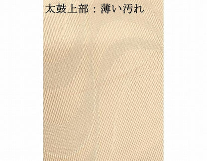 平和屋着物＊夏物　六通柄袋帯　流水舞桜文　銀糸　正絹　逸品　AAAX5929ma