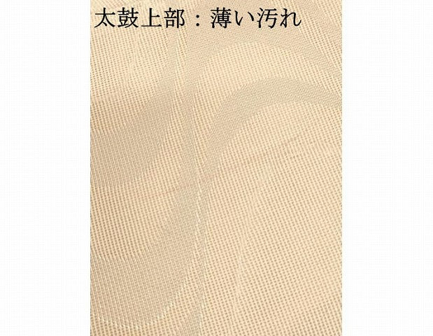 平和屋着物＊夏物　六通柄袋帯　流水舞桜文　銀糸　正絹　逸品　AAAX5929ma