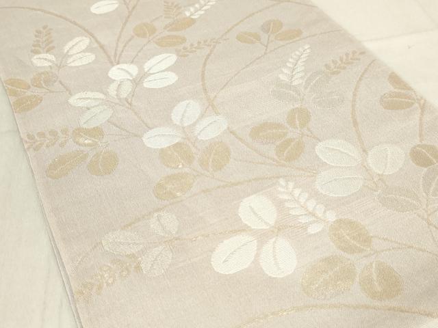 平和屋着物＊夏物 六通柄袋帯 枝葉文 金糸 AAAX5983ma