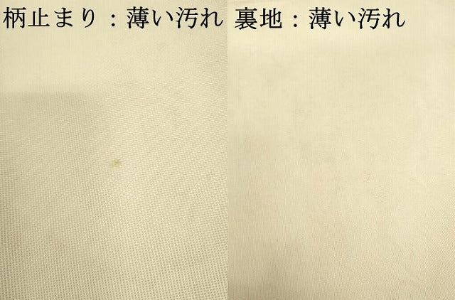 平和屋着物＊夏物　六通柄袋帯　草花文　銀糸　正絹　逸品　AAAX5989ma